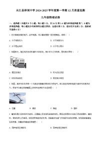 贵州省黔东南苗族侗族自治州从江县停洞中学2024-2025学年九年级上学期12月月考物理试题(含答案)