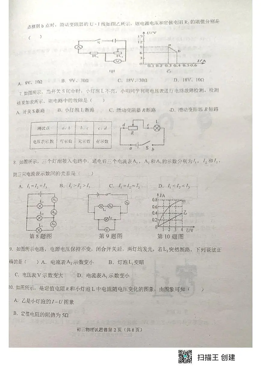 黑龙江省齐齐哈尔市部分学校联考2025-2026学年九年级上学期期中物理试题第2页