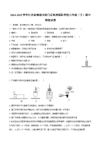 2024-2025学年江苏省南通市海门区东洲国际学校八年级（下）期中物理试卷-自定义类型