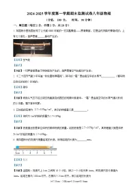 安徽省蚌埠市八年级上学期期末物理试题(解析版)-A4