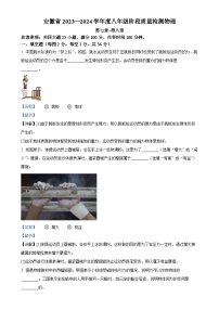 安徽省阜阳市太和县八年级下学期3月月考物理试题（解析版）-A4