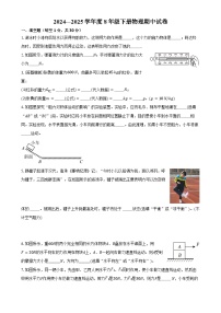 2024---2025学年度8年级下册物理期中试卷-A4