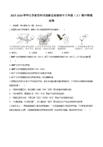 2025-2026学年江苏省苏州市高新区实验初中八年级（上）期中物理试卷-自定义类型