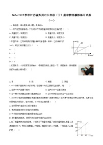 2024-2025学年江苏省苏州市八年级（下）期中物理模拟练习试卷（一）-自定义类型