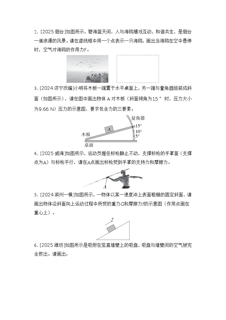 微专题1 受力分析 练习 2026年中考物理一轮复习(山东)第2页