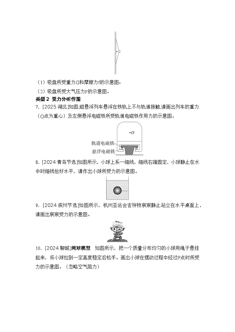 微专题1 受力分析 练习 2026年中考物理一轮复习(山东)第3页
