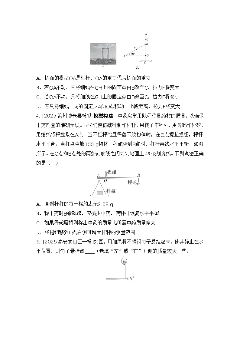 第17讲 杠杆 练习 2026年中考物理一轮复习(山东)第2页