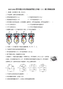 2025-2026学年重庆市长寿实验学校九年级（上）期中物理试卷-自定义类型