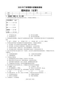 湖南省娄底市2025-2026学年九年级上学期11月期中物理•化学试题