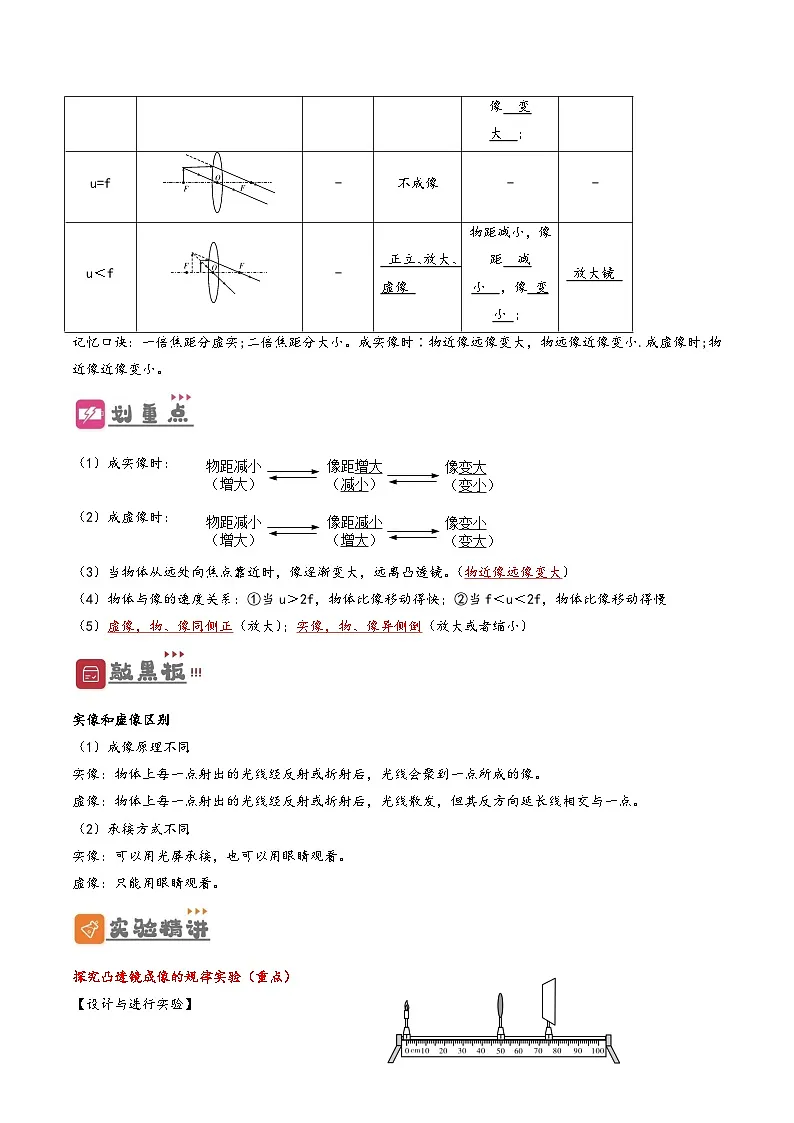 2026届中考物理一轮复习精讲精练专题5透镜及其应用(原卷版)第3页