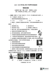 重庆市南岸区2024-2025学年八年级上学期1月期末物理试题