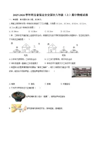 2025-2026学年河北省保定市安国市八年级（上）期中物理试卷-自定义类型