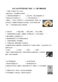 2025-2026学年贵州省九年级（上）期中物理试卷-自定义类型