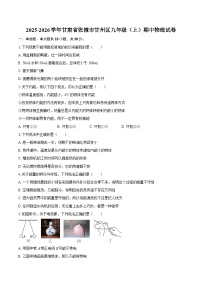 2025-2026学年甘肃省张掖市甘州区九年级（上）期中物理试卷-自定义类型