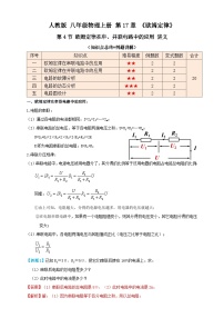 初中物理人教版（2024）九年级全册（2024）第4节 欧姆定律在串、并联电路中的应用当堂达标检测题