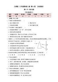 初中物理人教版（2024）八年级上册（2024）光的色散课后复习题