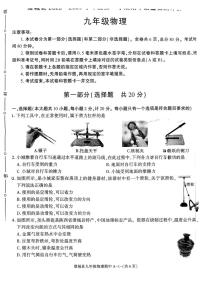 陕西省渭南市澄城县2025-2026学年九年级上学期第三次月考物理试卷
