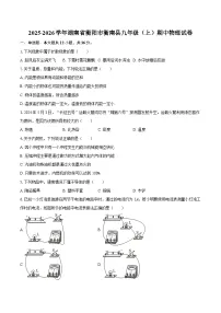 2025-2026学年湖南省衡阳市衡南县九年级（上）期中物理试卷-自定义类型