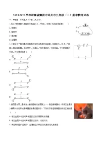2025-2026学年河南省南阳市邓州市九年级(上)期中物理试卷-自定义类型