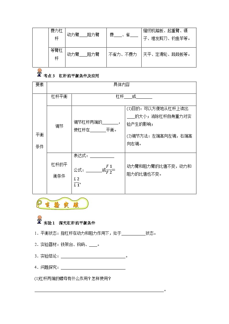 中考物理一轮复习考点精练(基础+提升)专题13 杠杆(原卷版) 第2页