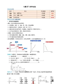 中考物理一轮复习考点复习专题07热学实验(知识点复习+例题讲解+过关练习)(2份,原卷版+解析版)