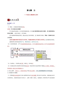 中考物理一轮复习精品讲义专题7  力（2份，原卷版+解析版）