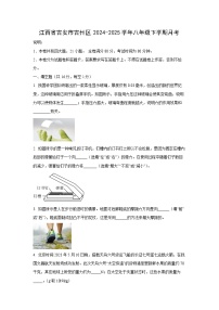 江西省吉安市吉州区2024-2025学年八年级下学期3月月考物理试卷（学生版）