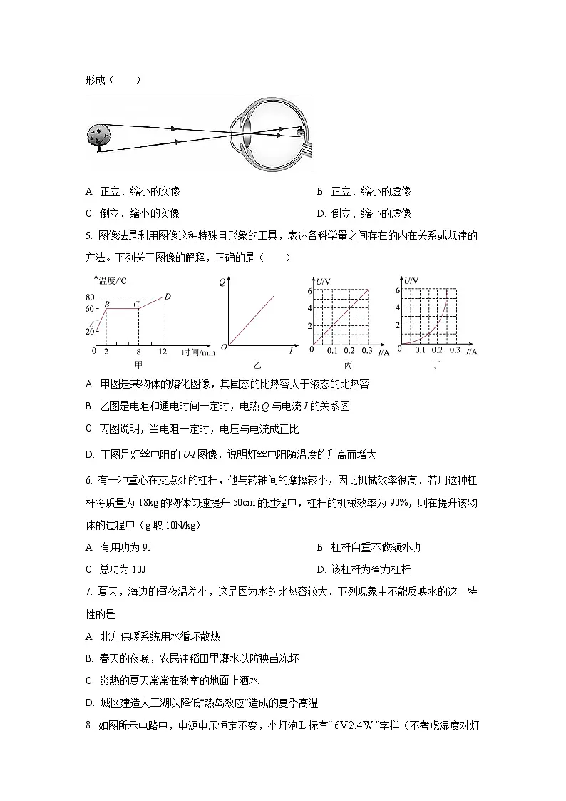 河北省沧州市青县2024-2025学年九年级下学期3月月考物理试卷(学生版)第2页