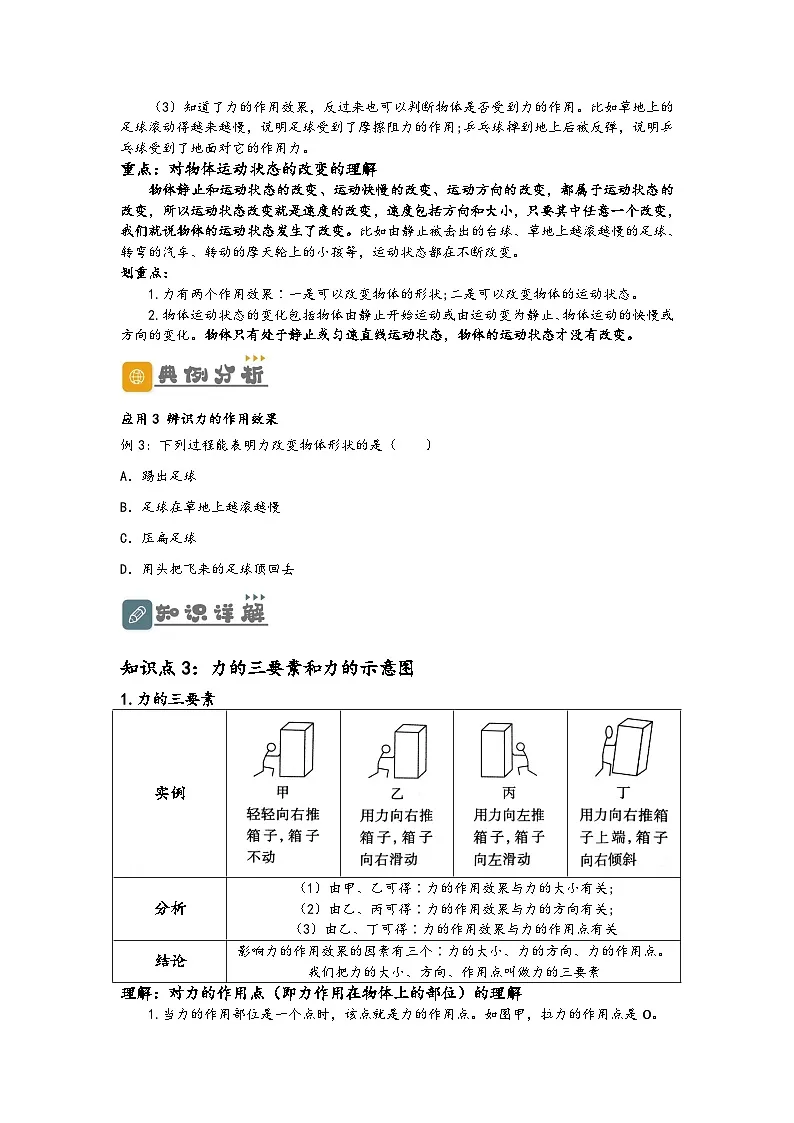 (人教版)八年级物理下册同步讲义7.1 力(讲义)(原卷版)第3页