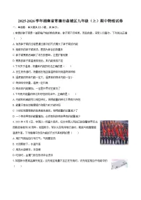 2025-2026学年湖南省常德市鼎城区九年级（上）期中物理试卷-自定义类型