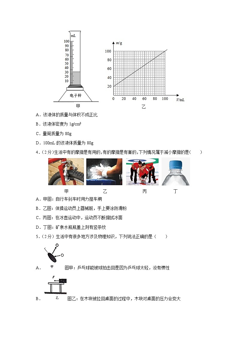 江苏省苏州市2023-2024学年八年级下学期期末物理模拟物理试卷第2页