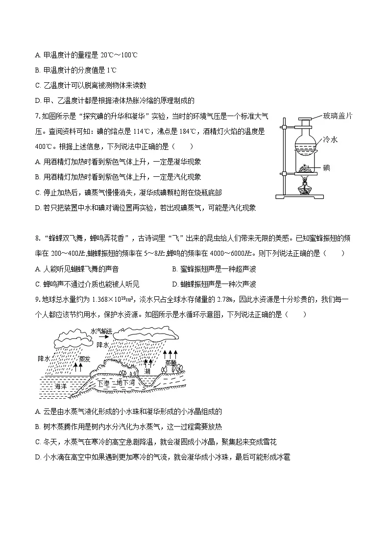 2025-2026学年陕西省榆林市神木市八年级(上)期中物理试卷-自定义类型第2页