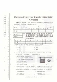 天津市武清区2024-2025学年八年级上学期1月期末物理试题