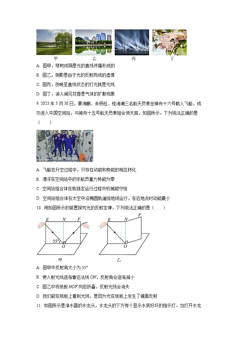2025年山东省滨州市沾化区中考二模物理试卷(学生版)第3页
