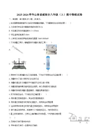 2025-2026学年山东省威海市八年级(上)期中物理试卷-自定义类型