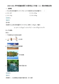福建省厦门市思明区八年级上学期期末考试物理试题（解析版）-A4