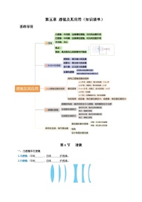 物理八年级上册（2024）透镜当堂检测题