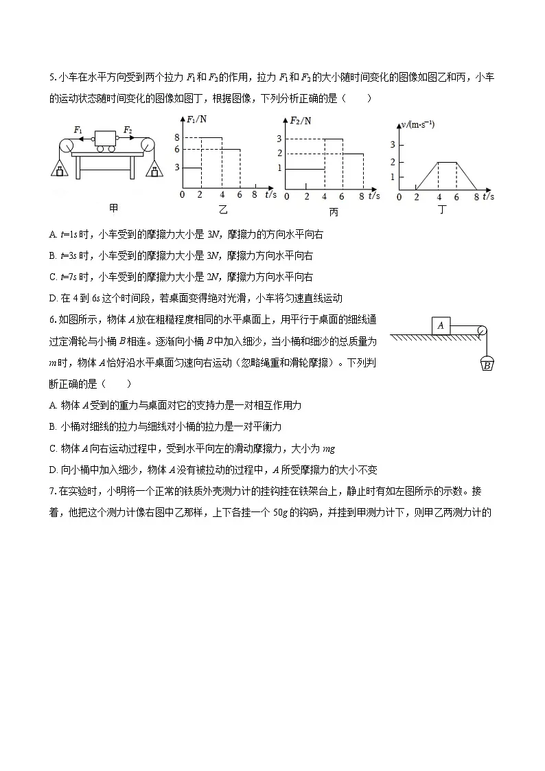 2024-2025学年广东省佛山实验学校八年级(下)第一次月考物理试卷-自定义类型第2页