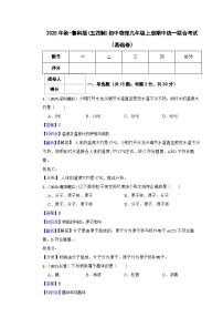 鲁科版(五四制)初中物理九年级上册期中测试卷（基础卷）（含答案）