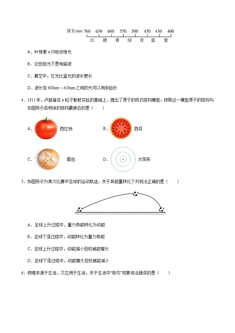 2024年中考物理(南通)第三次模拟考试(含答案)第2页