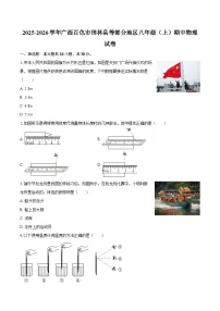2025-2026学年广西百色市田林县等部分地区八年级（上）期中物理试卷-自定义类型