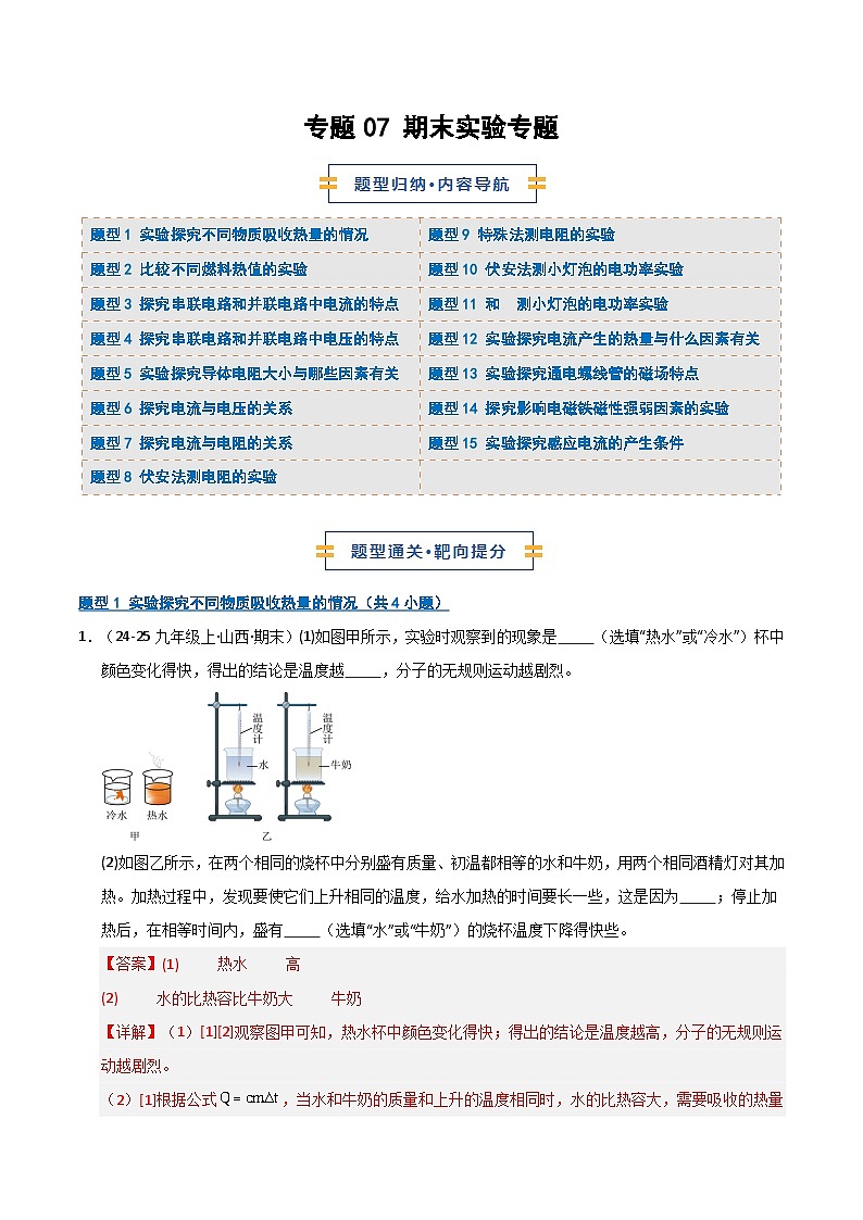 专题07 期末实验专题(期末专项训练)(解析版)第1页