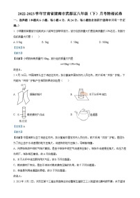甘肃省陇南市武都区2022-2023学年八年级下学期第二次月考物理试题（解析版）-A4