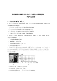 2025-2026学年四川省绵阳市涪城区八年级上学期期末联合考试物理试卷（有答案）