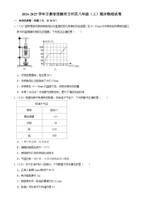 甘肃省张掖市甘州区2024-2025学年八年级上学期期末物理试卷-A4