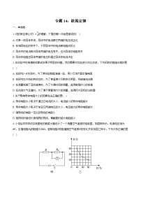 2025年中考物理第一轮专题复习专题14：欧姆定律练习（含答案+解析）
