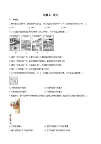 2025年山东中考物理第一轮复习专题8：浮力练习 （含答案+解析）