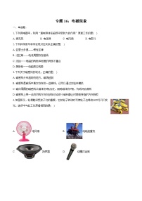 2025年山东省中考物理第一轮复习专题复习专题16：电磁现象练习  （含答案+解析）