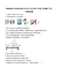 河南省商丘市永城市实验中学2025-2026学年八年级上学期第二次月考物理试题-自定义类型