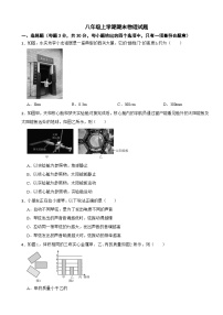 广东省广州市荔湾区2025年八年级上学期期末物理试题附答案